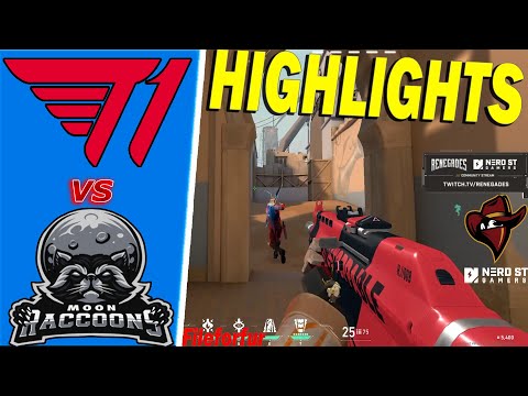 T1 vs Moon Raccoons / HIGHLIGHTS / BEST MOMENTS / Renegades x NSG VALORANT Invitational BO3