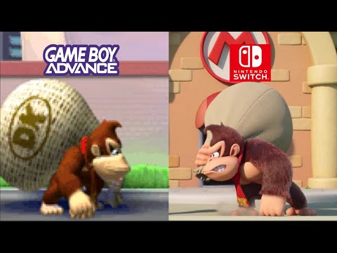 Mario vs Donkey Kong remake Comparison Switch vs GBA