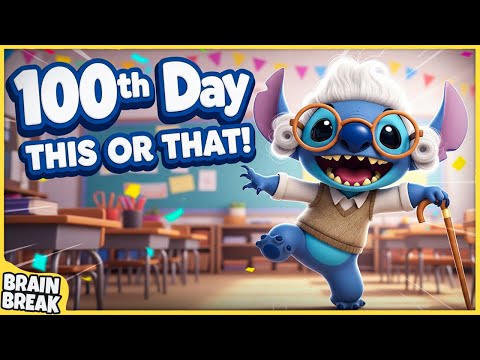 100th Day of School This or That | Brain Breaks For Kids | Would You Rather Game | Go Noodle Move