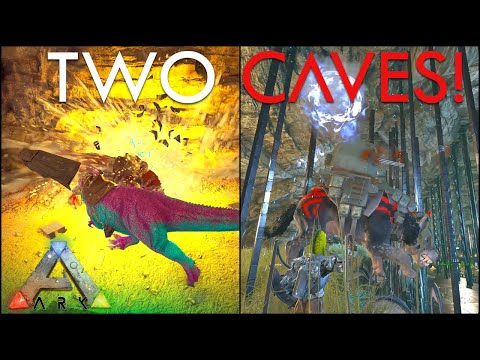 We Claimed The Most OP Cave Then Had To Defend Both At Once! Ark