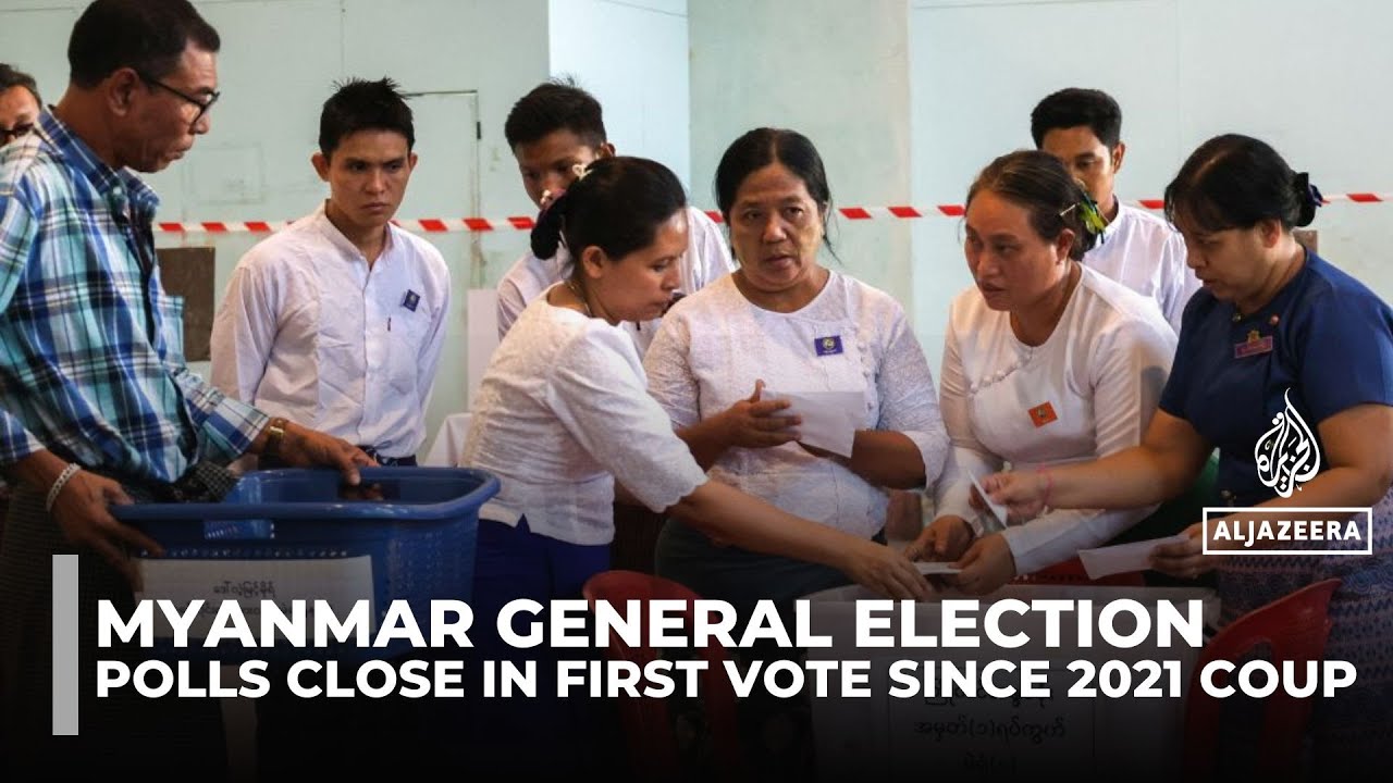 Polls close in Myanmar as military holds first election since 2021 coup