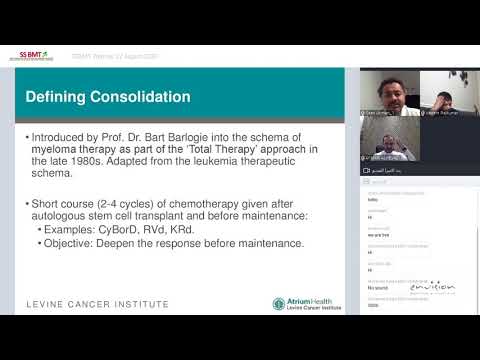 SSBMT Webinar - How I Treat Multiple Myeloma Post-Auto SCT - Should we give consolidation? 22 August