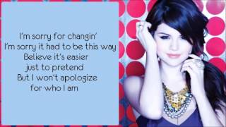 Selena Gomez   I Won&#39;t Apologize lyrics
