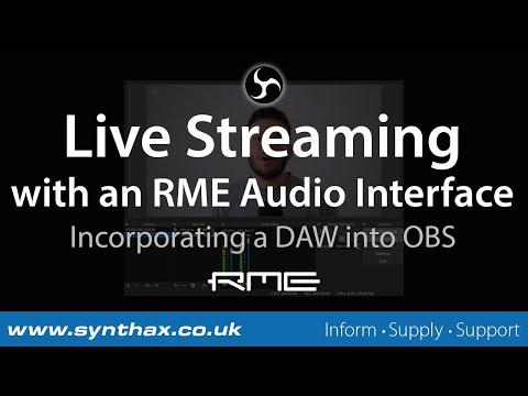 How to use your DAW with OBS and an RME Audio Interface (Live Streaming)