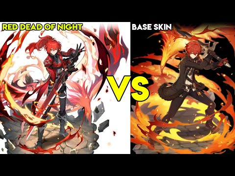 Diluc Skin Read Dead of Night vs Diluc Base Skin Comparison - [Genshin Impact]