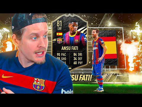 THIS CARD IS CRACKED! 81 INFORM ANSU FATI PLAYER REVIEW! FIFA 21 Ultimate Team