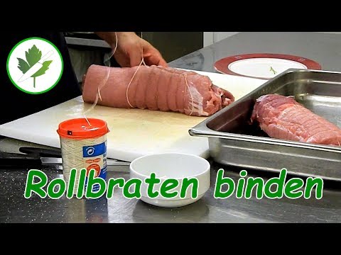 How do you tie a rolled roast? Tying a roast - Meat #briding