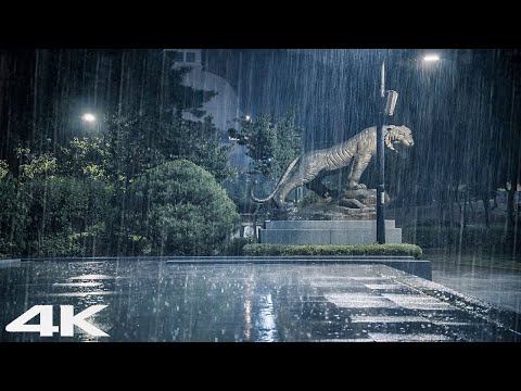 ASMR RAIN 4K | Strong Thunder & Heavy Rain Sounds For Sleeping | Goodbye Insomnia