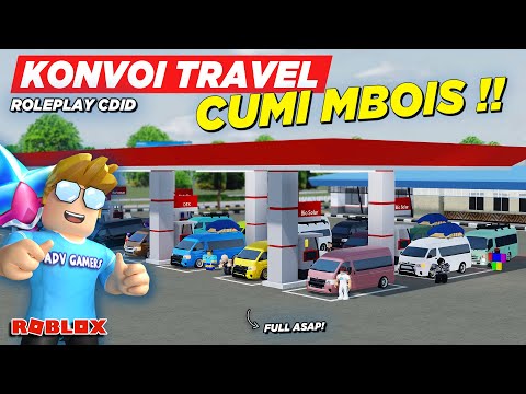 KONVOI MOBIL TRAVEL CUMI BERASAP SPESIAL KE PANTAI !! ROLEPLAY CDID UPDATE - Roblox Indonesia