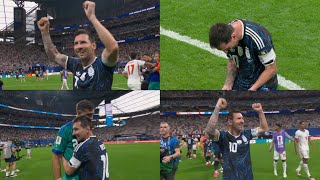 Lionel Messi and Argentina players' crazy celebration after winning today's match and qualifying ...