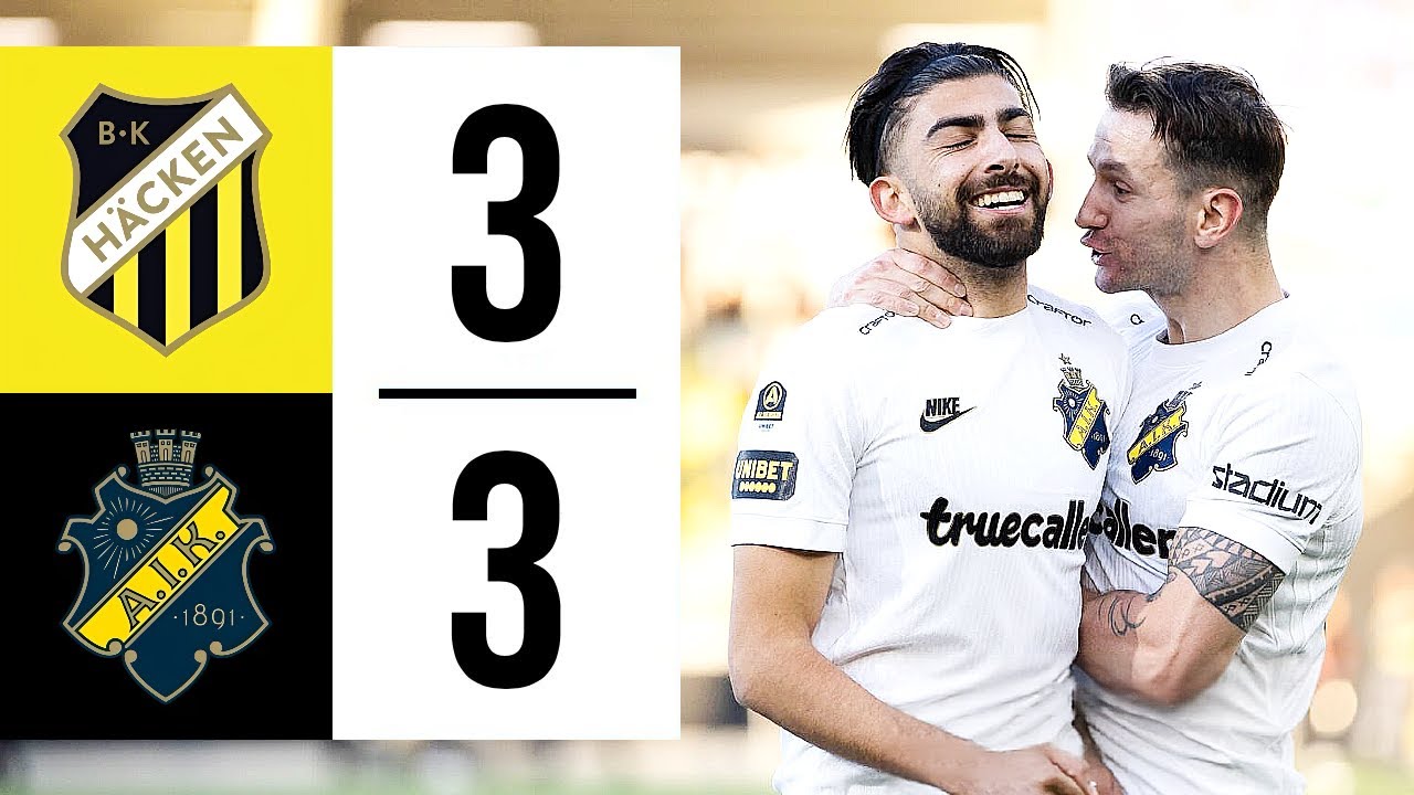 HIGHLIGHTS | HÄCKEN 3-3 AIK | ALLSVENSKAN