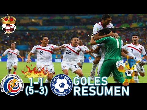 Costa Rica vs Grecia 1-1 Goles & Penales | Octavos de Final - Mundial Brasil 2014