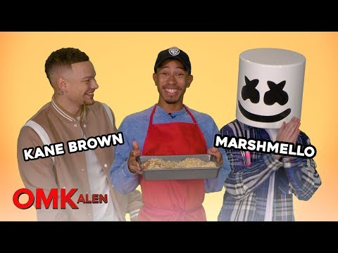 カレンは、マシュメロ、マシュマロ、ケイン ブラウンの詰め物パフ ライス クリスピーになります。 (Kalen Makes Stuffed Puff Rice Krispies with Marshmello, Marshmallows, and Kane Brown)