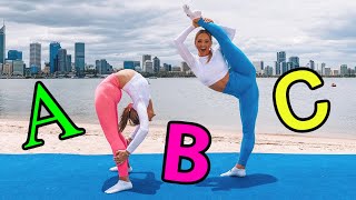 ABC ACRO GYMNASTICS CHALLENGE!  The Rybka Twins