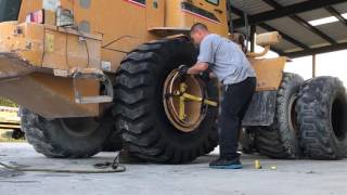 Changing 2 loader tires 20.5-25