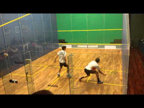 Squash British Junior Open 2016, u19 Boys Semi final match. Saadeldin Abouaish vs Eain Yow. 2nd Game