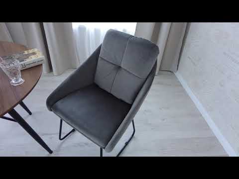 Кухонный стул STAR (mod. CY-1919) 68х60х88 серый (HLR 24)/черный арт.19065 в Магадане - видео 9