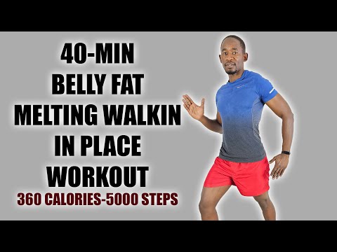 45 Minute Intense Running Workout at Home for Slimming 400 Calories