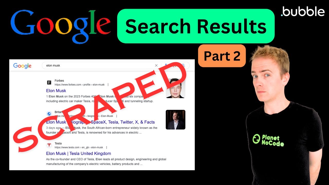 Web Scraping Google Search Results in Bubble.io - Part 2 thumbnail