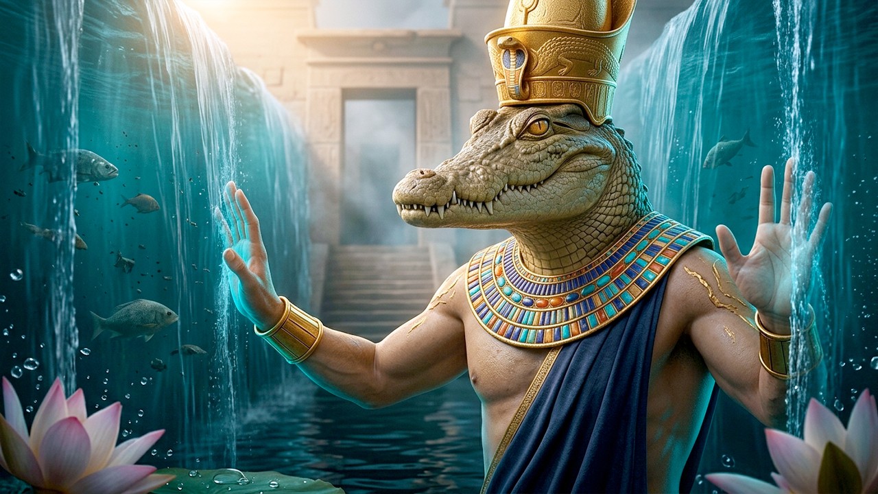 Sobek Parts the Nile Around a Drowned Temple | Sacred Egyptian Chant for Meditation