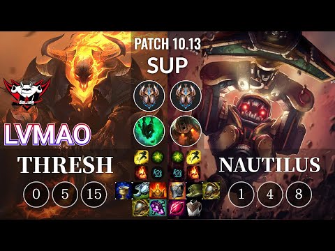 JDG LvMao Thresh vs Nautilus Sup - KR Patch 10.13