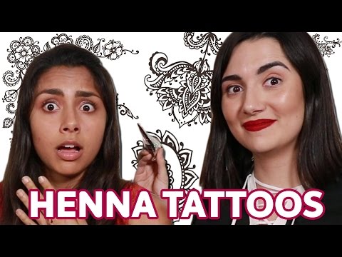 Giving Each Other Henna Tattoos For The First Time • Saf & Michelle