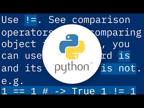 Python Is There A Not Equal Operator In Python