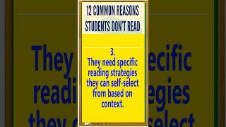 12 Common Reasons Students Don't Read