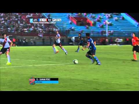 Gol de Pérez. Arsenal 2 - River 1. Fecha 5. Primera División 2015. FPT