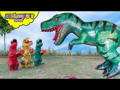 Skyheart vs. Giant T-Rex Part 2!! dinosaurs for kids battle jurassic dino fight action