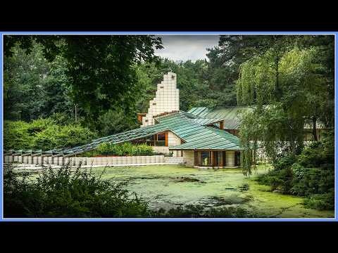 A House Built Into a Pond: Dow Chemical Fortune Heir's Mansion | Alden B. Dow Home & Studio