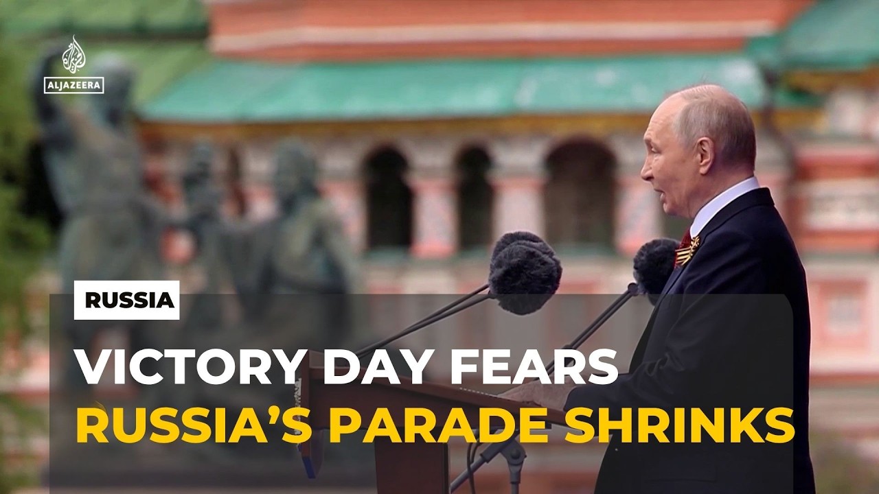 Putin’s muted victory day parade signals growing war pressure