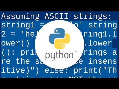 Python How Do I Do A Case Insensitive String Comparison