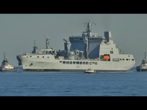 RFA Tidesurge maiden arrival at Portsmouth