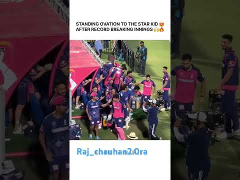 VAIBHAV SURYAVANSHI RECEIVES STANDING OVATION#shorts#viral#ipl #cricket#100 #run