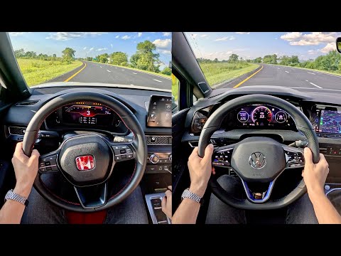 2024 Volkswagen Golf R vs. Honda Civic Type R - POV Comparison