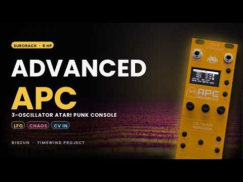 Advanced APC - 3-Oscillator Atari Punk Console Eurorack Module, 8HP Drone Synth, LFO, Chaos & CV Modulation, Circuit-Bent Punk Generator image 6