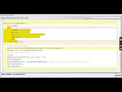 Armstrong Number As Parameterized Constructor Java Class By Ashish