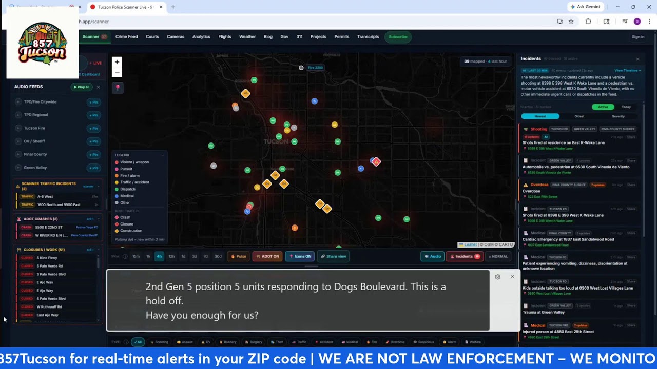 LIVE: Pima County Sheriff Dispatch | Nancy Guthrie Search Continues | Chat Investigation Updates