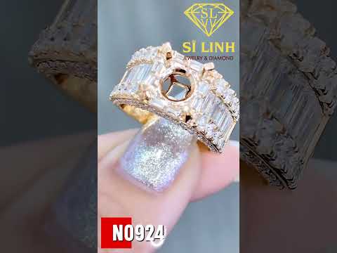 [Sĩ Linh Luxury ] Nhẫn nam kim cương vàng hồng