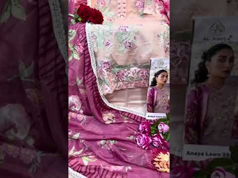 Al Amra ZF Anaya Lawn 59 Cambric Cotton Wholesale Pakistani Suit – product video thumbnail
