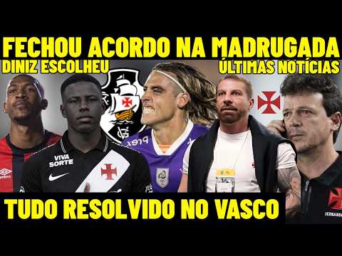 CONFIRMADO! VASCO FECHOU O ACORDO NA MADRUGADA! TUDO RESOLVIDO NO CRVG! DINIZ TOMOU A DECISÃO! E+