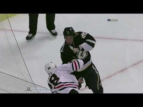 Jake Dowell vs B.J. Crombeen Oct 22, 2010