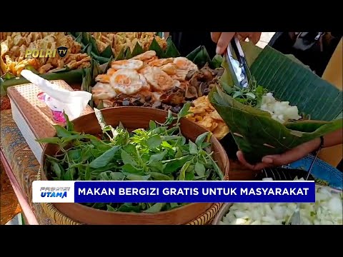 IPDA PURNOMO BAGIKAN 1.000 PORSI PECEL KHAS LAMONGAN DUKUNG GIZI MASYARAKAT DAN UMKM LOKAL