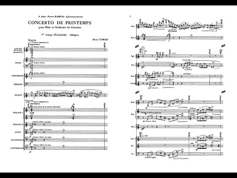 Henri Tomasi - Concerto de printemps for flute and chamber orchestra (with score)