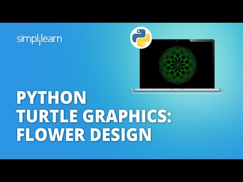 Python Turtle Graphics Flower Design Python Turtle Graphics Tutorial Shorts Simplilearn
