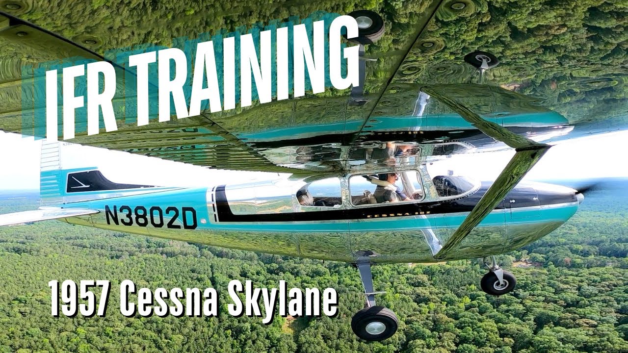 Instrument Training in a vintage 1957 Cessna [with ATC Audio & Garmin Avionics]