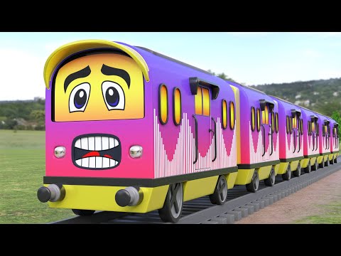 Dinosaur and Train accident will happen, train for kids lets fun