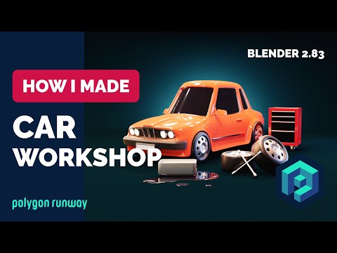 Car Workshop in Blender 2.83 - 3D Modeling Process