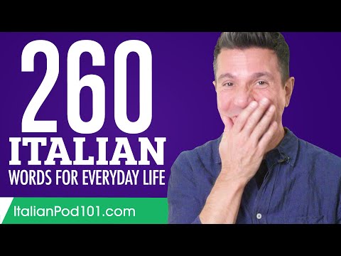 260 Italian Words for Everyday Life - Basic Vocabulary #13